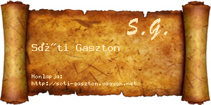 Sóti Gaszton névjegykártya