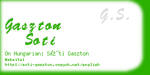 gaszton soti business card